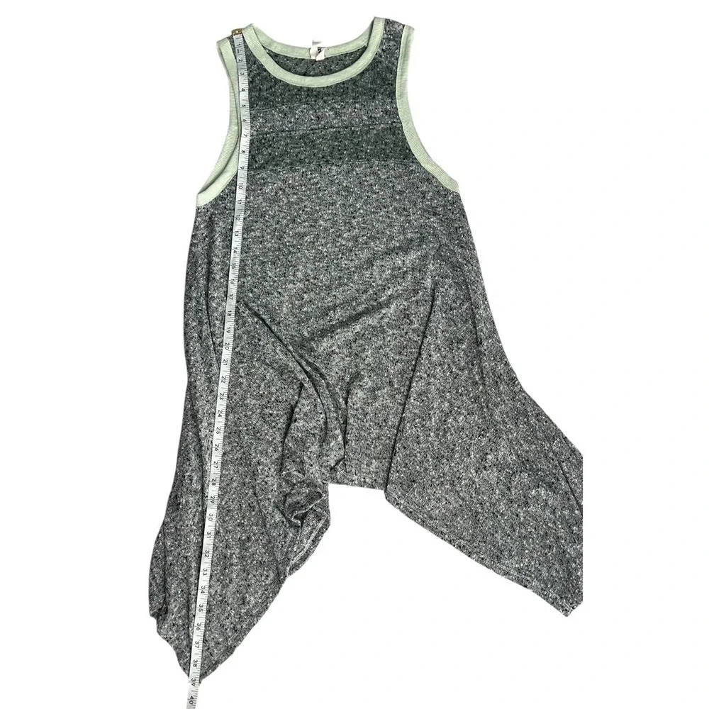 Free People We The Free‎ Heathered Gray High Low Tank Tunic M Boho Asymmetrical